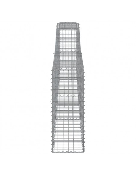 Cesti Gabbioni ad Arco 15 pz 400x30x80/100 cm Ferro Zincato