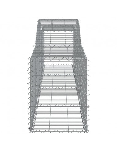 Cesti Gabbioni ad Arco 15 pz 400x50x60/80 cm Ferro Zincato
