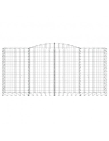 Cesti Gabbioni ad Arco 2 pz 400x50x180/200 cm Ferro Zincato