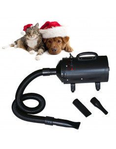 Phon per Cani con 3 Ugelli Nero 2400 W