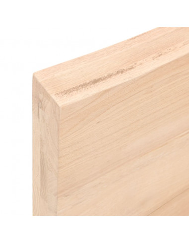 Piano Bagno 100x50x(2-6) cm in Legno Massello Non Trattato