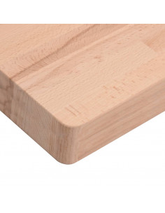 Piano Bagno 100x50x4 cm in Legno Massello di Faggio