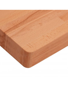 Piano Bagno 100x60x4 cm in Legno Massello di Faggio