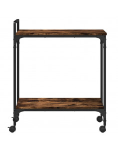 Carrello da Cucina Rovere Fumo 60,5x31x72,5cm Legno Multistrato 2