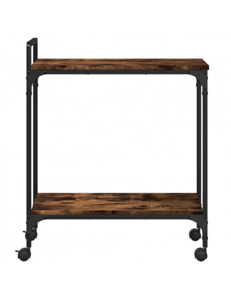 Carrello da Cucina Rovere Fumo 60,5x31x72,5cm Legno Multistrato