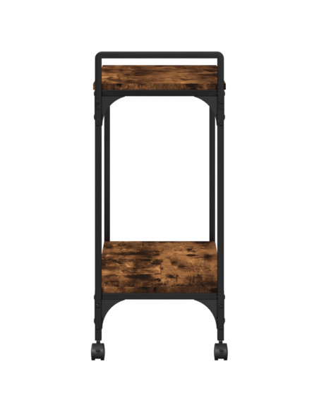 Carrello da Cucina Rovere Fumo 60,5x31x72,5cm Legno Multistrato