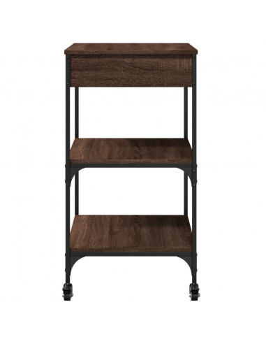 Carrello Cucina Rovere Marrone 60x48x89,5 cm Legno Multistrato