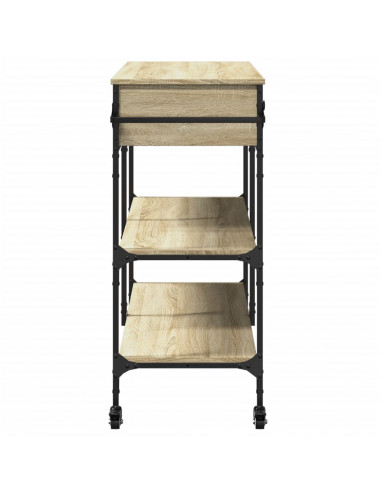 Carrello da Cucina Rovere Sonoma 105x42x95 cm Legno Multistrato