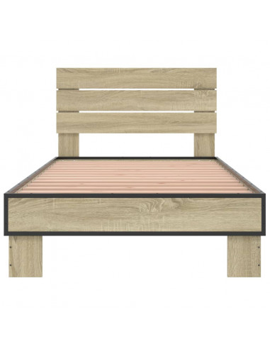 Giroletto Rovere Sonoma 90x200 cm Legno Multistrato e Metallo