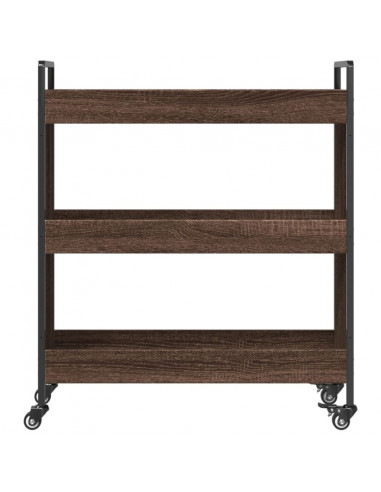 Carrello da Cucina Rovere Marrone 70x30x82 cm Legno Multistrato