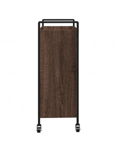 Carrello da Cucina Rovere Marrone 70x30x82 cm Legno Multistrato