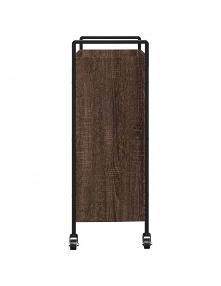 Carrello da Cucina Rovere Marrone 70x30x82 cm Legno Multistrato
