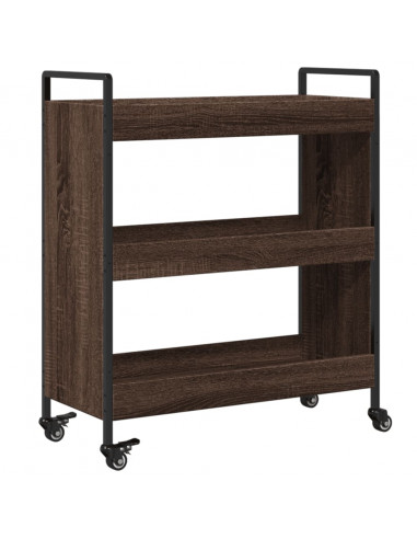 Carrello da Cucina Rovere Marrone 70x30x82 cm Legno Multistrato