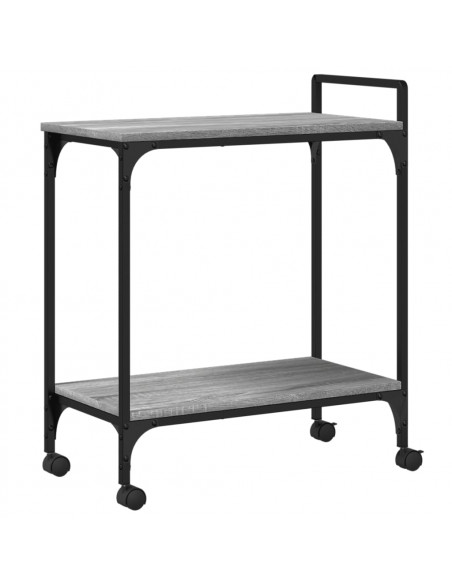 Carrello Cucina Grigio Sonoma 60,5x31x72,5 cm Legno Multistrato