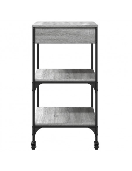 Carrello da Cucina Grigio Sonoma 60x48x89,5cm Legno Multistrato