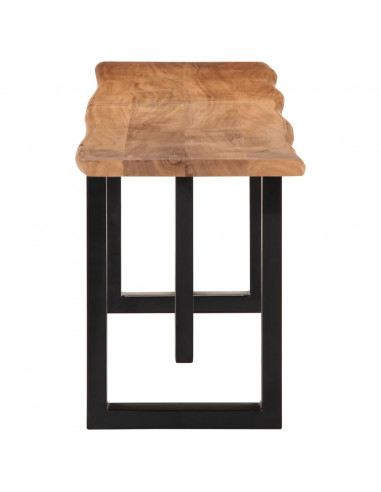 Panca 160 cm in Legno Massello di Acacia e Acciaio