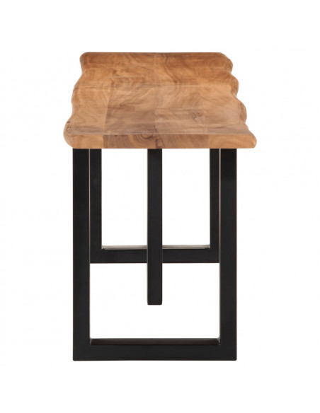 Panca 160 cm in Legno Massello di Acacia e Acciaio