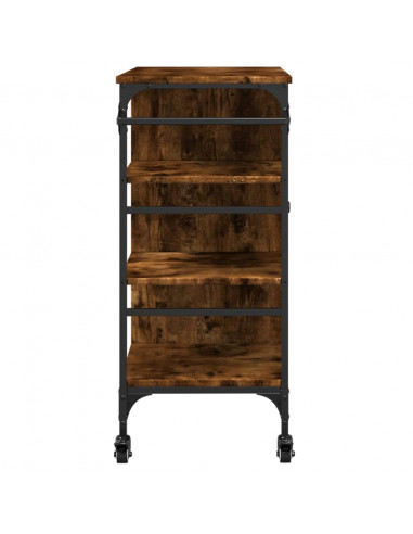 Carrello Cucina Rovere Fumo 87,5x38,5x84,5 cm Legno Multistrato