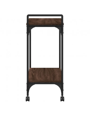 Carrello Cucina Rovere Marrone 60,5x31x72,5cm Legno Multistrato