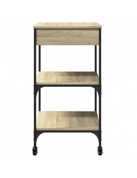 Carrello da Cucina Rovere Sonoma 60x48x89,5cm Legno Multistrato