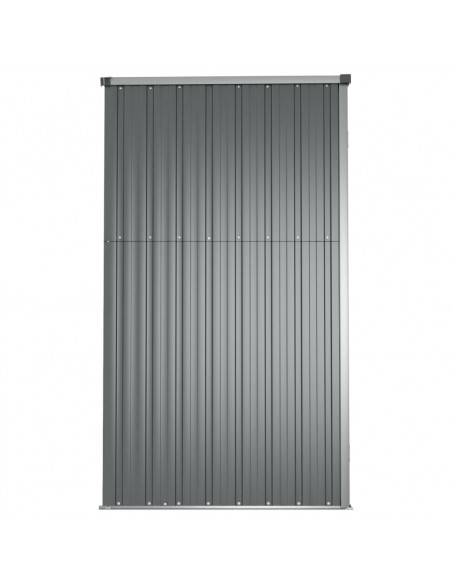 Capanno per Attrezzi Grigio 225x89x161 cm in Acciaio Zincato