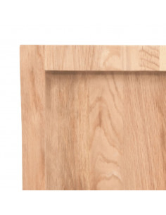 Piano Bagno Marrone 120x30x(2-4) cm Legno Massello Trattato