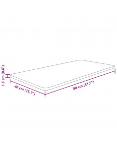 Piano Bagno Marrone Chiaro 80x40x1,5cm Legno Massello Trattato