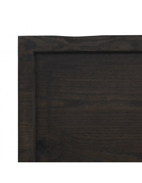 Piano Bagno Marrone Scuro 120x60x(2-6)cm Legno Trattato