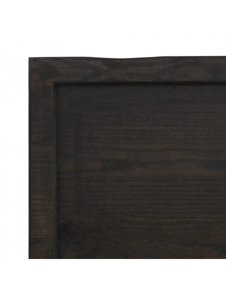 Piano Bagno Marrone Scuro 40x40x(2-4)cm Legno Massello Trattato