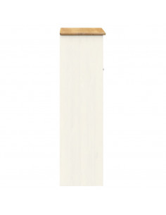 Piano Comò VIGO Bianco 78x30x100 cm in Legno Massello di Pino