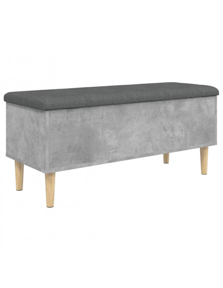 Panca Portaoggetti Grigio Cemento 102x42x46cm Legno Multistrato