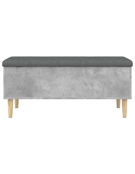 Panca Portaoggetti Grigio Cemento 102x42x46cm Legno Multistrato