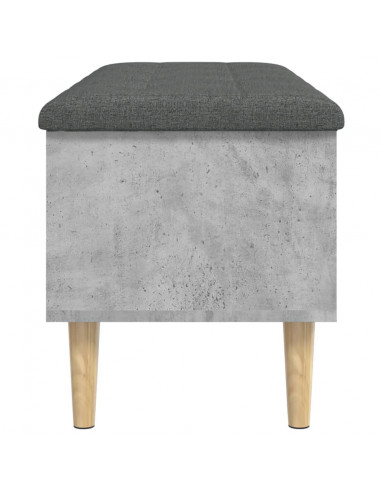 Panca Portaoggetti Grigio Cemento 102x42x46cm Legno Multistrato