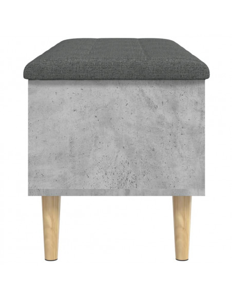Panca Portaoggetti Grigio Cemento 102x42x46cm Legno Multistrato