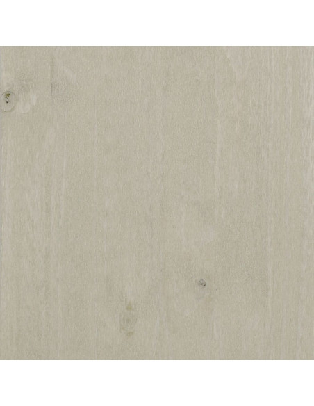 Piano Credenza HAMAR Bianco 85x35x100 cm Legno Massello di Pino