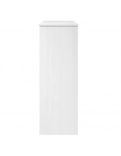 Piano Credenza MOLDE Bianco 90x35x100 cm Legno Massello di Pino