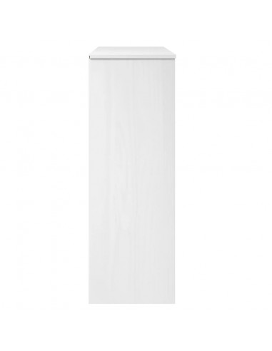 Piano Credenza MOLDE Bianco 90x35x100 cm Legno Massello di Pino