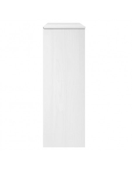 Piano Credenza MOLDE Bianco 90x35x100 cm Legno Massello di Pino