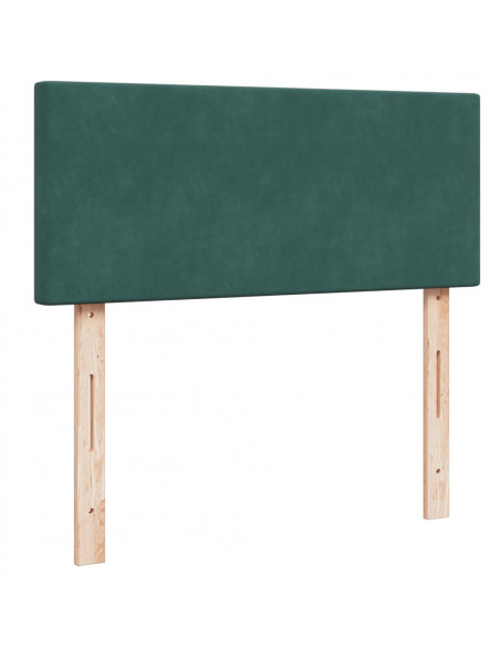 Giroletto a Molle con Materasso Verde Scuro 120x190 cm Velluto