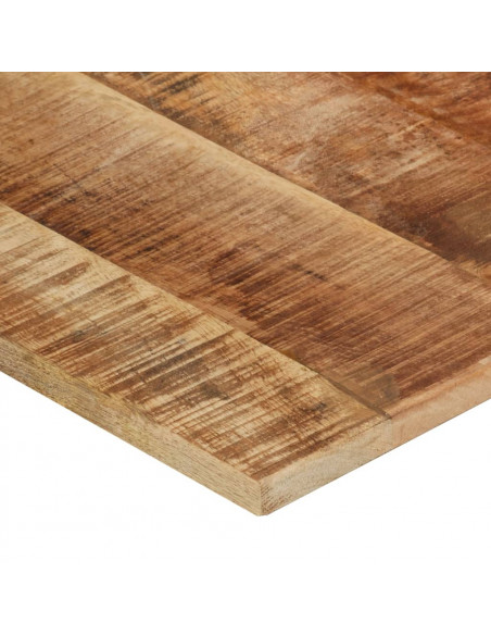 Piano del Tavolo 120x60x(1,5-1,6) cm in Legno di Mango Grezzo