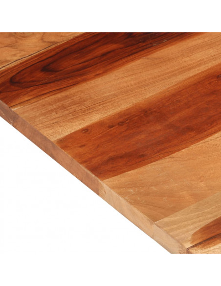 Piano del Tavolo 120x60x(2,5-2,7) cm Legno Massello di Acacia