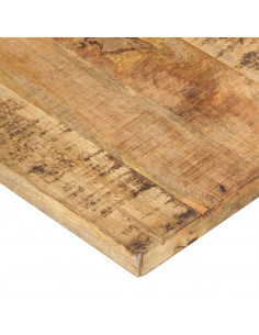 Piano del Tavolo 140x60x(2,5-2,7) cm in Legno di Mango Grezzo