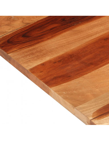 Piano del Tavolo 140x60x(2,5-2,7) cm Legno Massello di Acacia