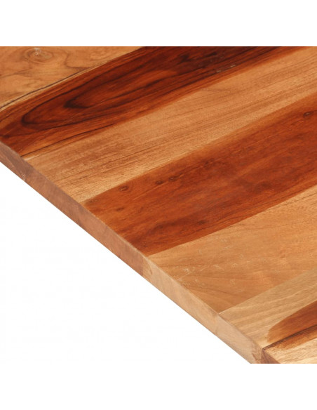 Piano del Tavolo 140x60x(2,5-2,7) cm Legno Massello di Acacia
