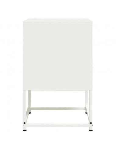 Comodini 2 pz Bianchi 36x39x60,5 cm in Acciaio