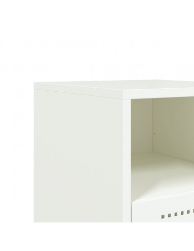 Comodini 2 pz Bianchi 36x39x60,5 cm in Acciaio