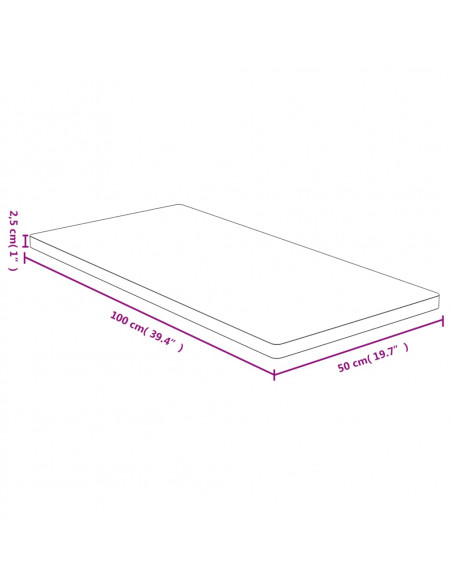 Piano del Tavolo 50x100x2,5 cm in Bambù
