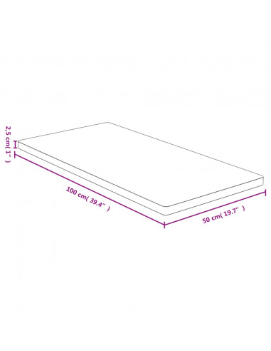 Piano del Tavolo 50x100x2,5 cm in Bambù