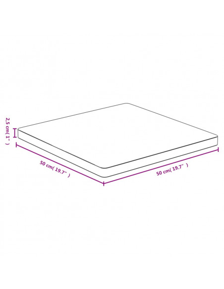 Piano del Tavolo 50x50x2,5 cm in Bambù