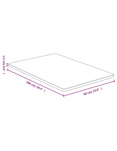 Piano del Tavolo 60x100x1,5 cm in Bambù